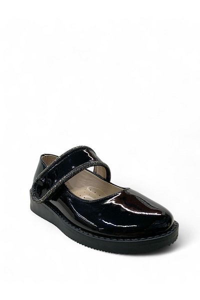 Tuğba Ortopedi 134 Orthopedic Girls Preschool Black Patent Leather Ballerinas