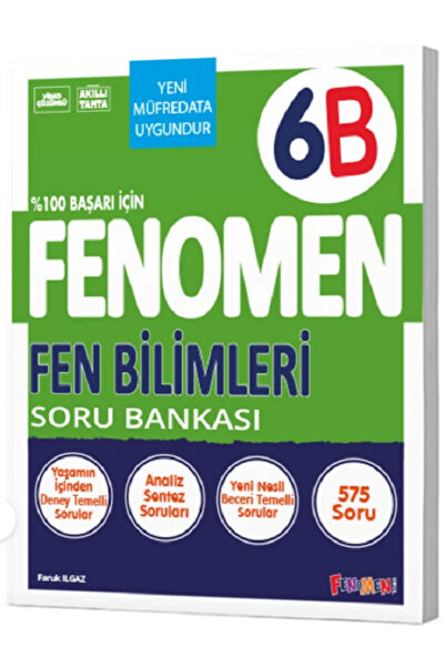 Efsane Yayınları 6.Sınıf Fenomen 6B Fen Bilimleri Soru Bankası / 575 Soru - V...