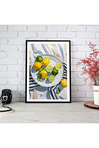 woodsia Tablou cu poster din lemn MDF cu aspect de cadru dintr-o bucată KCMD ...