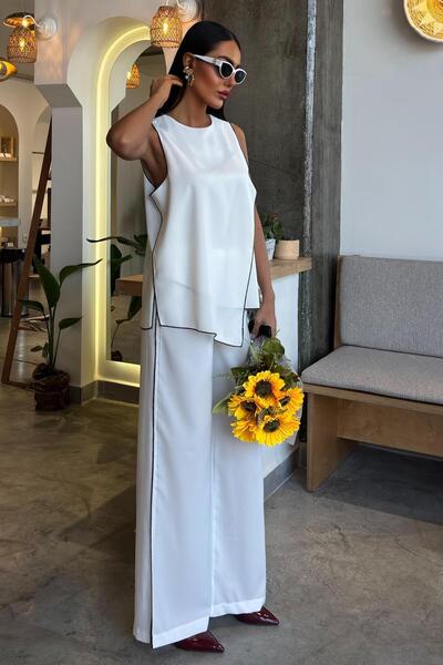 Lijuri بدلة كاجوال بتفاصيل بيي و غير متماثلة 10132