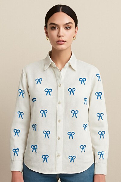 HAKKE Flam Bow Detail Shirt
