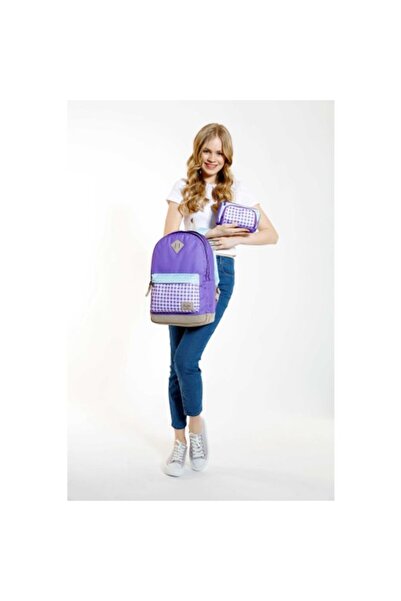 KAUKKO Wichlight Backpack (Plaid Lilac)Krn-K1646