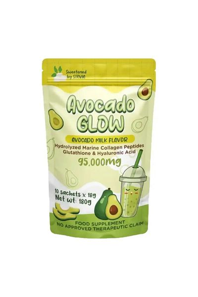 Other AVOCADO GLOW Avocado Milk Flavor 98,000mg Collagen Drink Hydrolyzed Marine Collagen Peptides