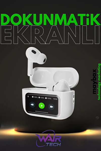 Wair Teknoloji 3.nesil Pro Dokunmatik Ekranlı Anc&enc Bluetooth 5.4 Kulakiçi Silikonlu Kulaklık Ios Android Uyumlu