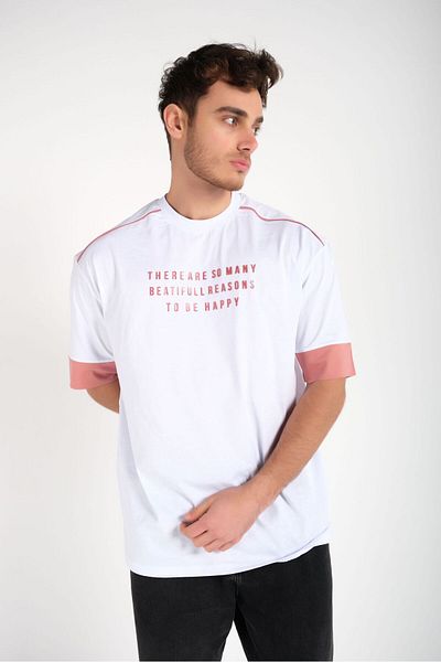Gerekli Men T-Shirt Oversize 100% Cotton Casual Fit T-Shirt