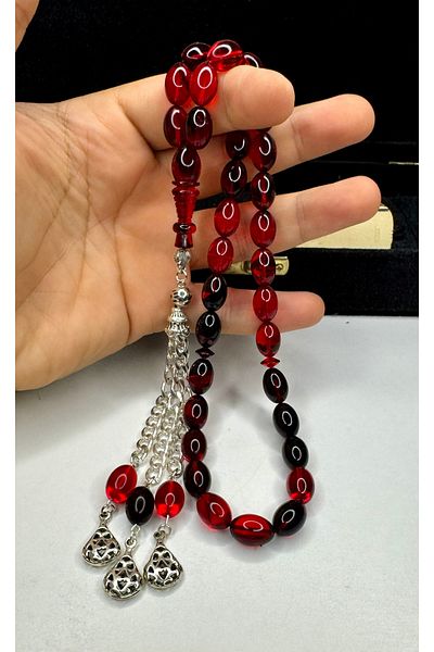 İskenderun Tesbihcilik Ferdi Güven Perfect Moth Fire Amber Prayer Beads