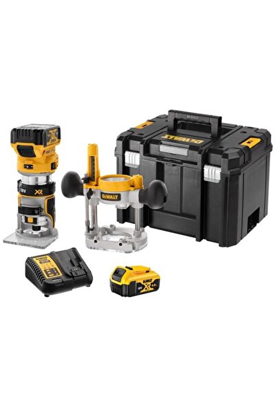 Dewalt Set masina de frezat/adaptor/incarcator/baterie DCW604P2-QW, 8mm, 18V,...