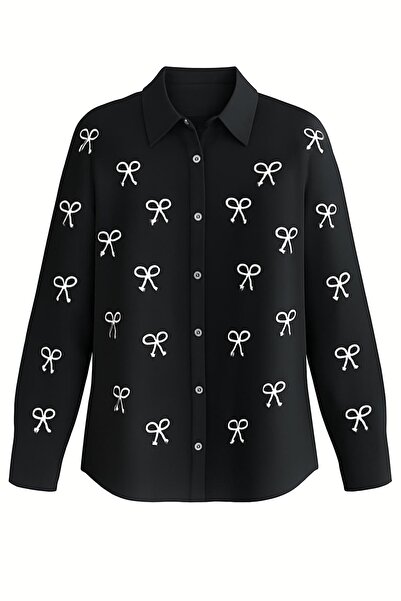 HAKKE Flam Bow Detail Shirt