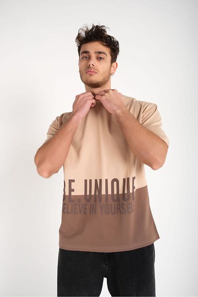 Gerekli Men T-Shirt Oversize 100% Cotton Casual Fit T-Shirt