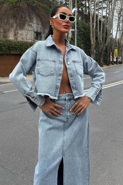 Lijuri Veronika Джинсовий комплект з розрізом 9913 R10-I-K1