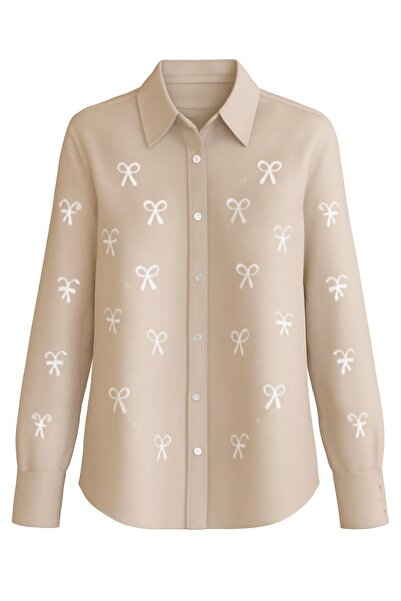 HAKKE Flam Bow Detail Shirt
