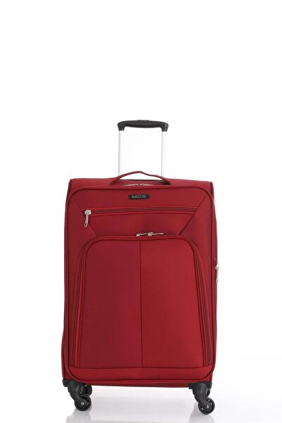 MÇS V116 Lüx Kumaş Orta Boy Valiz V116 - Bordo