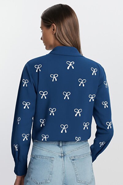 HAKKE Flam Bow Detail Shirt