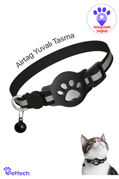 Pettech Airtag Yuvalı Premium Kedi Tasması
