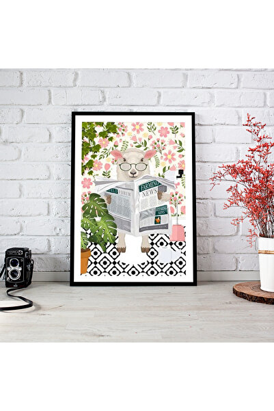 woodsia Tablou cu poster din lemn MDF cu aspect de cadru dintr-o singură buca...