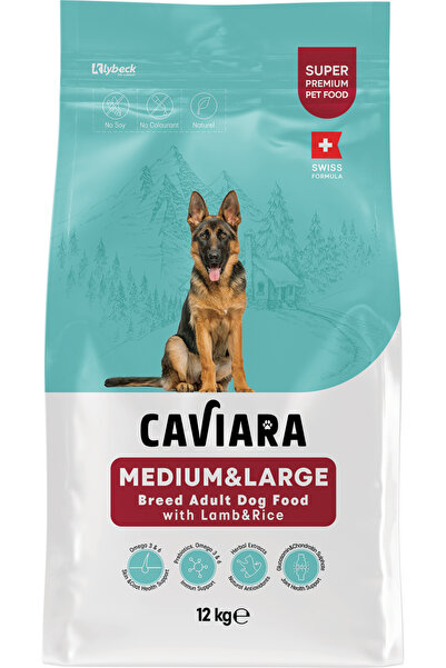 Caviara Kuzu Etli ve Pirinçli Orta & Büyük Irk Yetişkin Köpek Maması 12 Kg