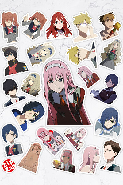 ZipZap Pachet de autocolante din folie adezivă Darling in the FranXX Anime pe...