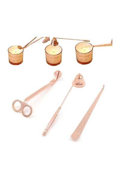 Generic 3 Pieces Candle Cover Tools Kit Candle Accessory Set Candle Wick Trim...