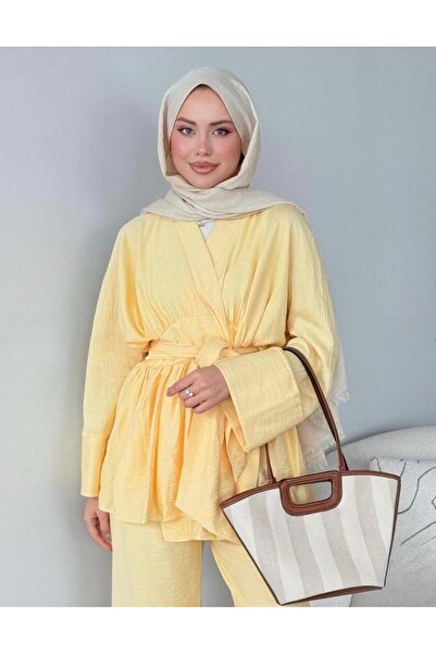 SEVDE BUTİK Belly Tie Modal Set