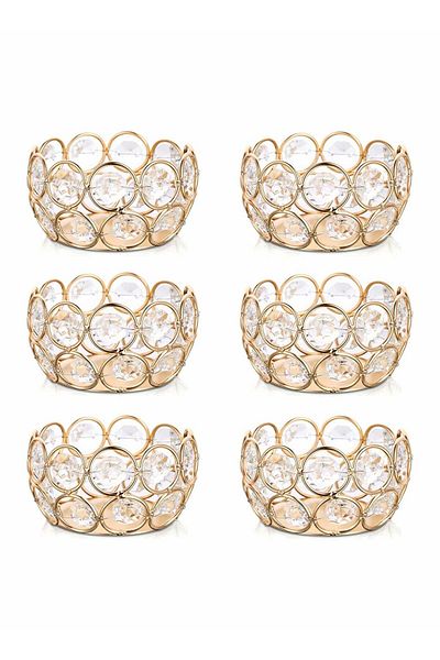 Generic Glass Candle Holder, Tea Light Holder, 2.67" Centerpieces for Wedding, Party, Home Decor (6 Pieces)