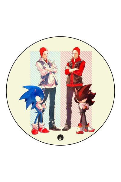 Generic RKN Sonic Printed Fridge Magnet Red/White/Blue