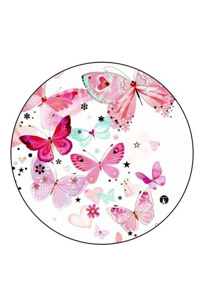 Generic Butterfly Printed Fridge Magnet Pink/White/Blue 5.5cm