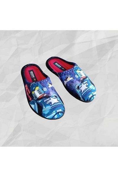 GEZER Boy Printed Plush Home Slippers