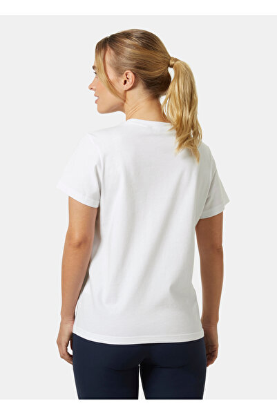 Helly Hansen Hha.54593_Helly Hansen W Hh Logo T- White Crew Neck Regular Plain Women's T-Shirt