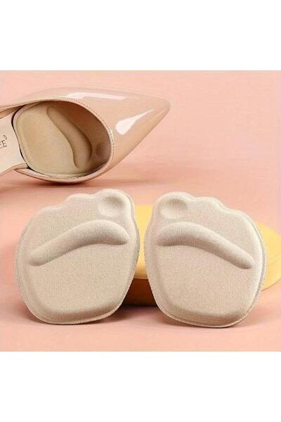 3B Trend Krem Sünger Ayakkabı Padi Metatarsal Yüksek Topuklu Ayakkabı Spor Ba...