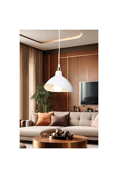 Duru Homelight Tekli Beyaz Yemek odası salon mutfak antre yatak odası avize