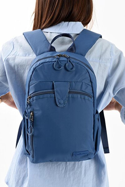 571 Collections Çanta Εξαιρετικά ελαφρύ, κομψό και αδιάβροχο μίνι σακίδιο πλάτης ανοιχτό μπλε ναυτικό μοντέλο: (571-13-9C)