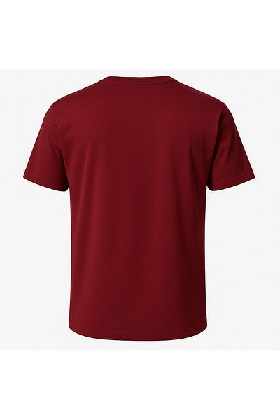 poupee Men's T-Shirt, Burgundy Men's T-Shirt, Knitted T-Shirt, Printed Knitted Single Jersey Men's T-Shirt
