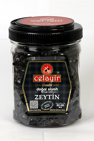 Celayir Zeytin 750 g Doğal Gemlik Siyah Zeytin (261-320 AD/KG) Taş Baskı