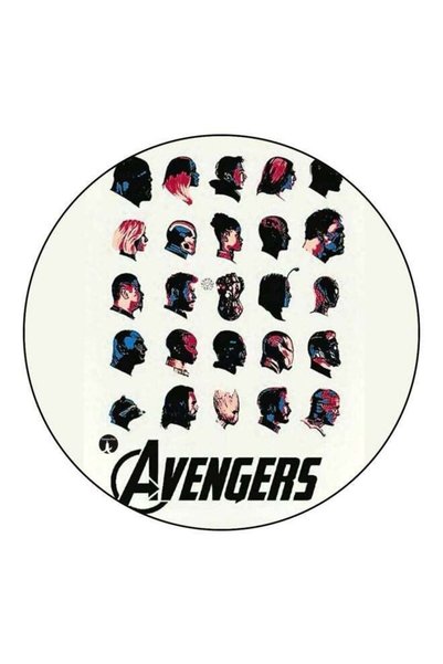Generic Avenger Printed Fridge Magnet White/Blue/Black 5.5cm