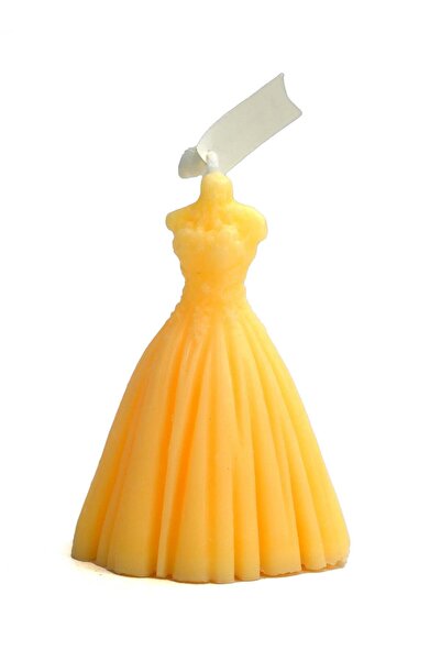 Generic Orange Dress Shaped Scented Candles For Home, Scented Candles Gift Bo...