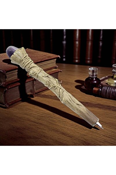 Kuzey Tacı Druid Ballpoint Pen – Wooden Look Mystical Staff Design Vip
