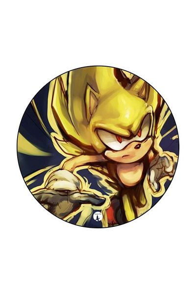 Generic RKN Video Game Sonic Printed Fridge Magnet Yellow/Blue