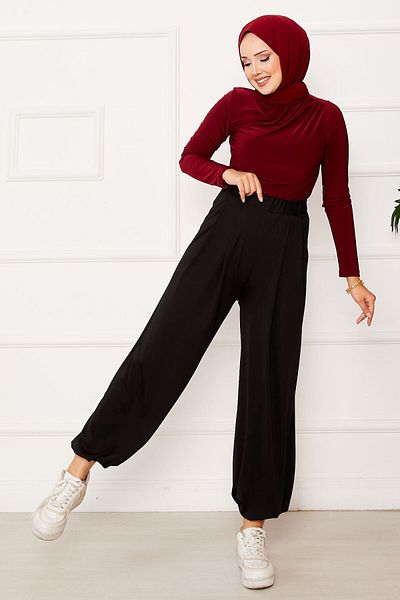 EBRUTESETTÜR Comfortable Fit Baggy Trousers with Elastic Legs