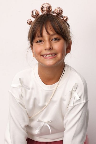 Le Mabelle Ecru Bow Detailed Girl's Sweatshirt
