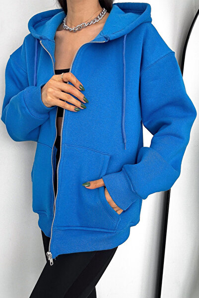 Noa Noa Φούτερ Unisex με φερμουάρ με κουκούλα – Casual Street Style