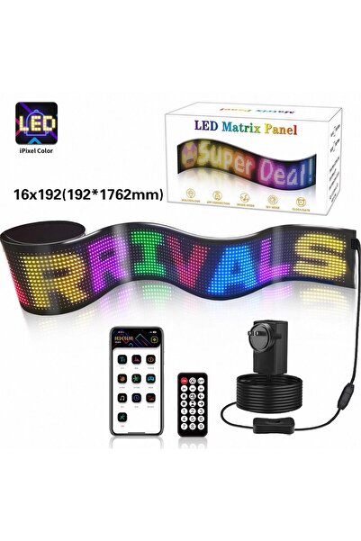 LENSUN Led Panel Cama Yapışan Telefon Kontrollü Led Ekran Panel Büyük Boy 16*...