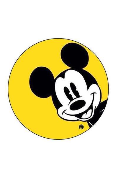 Generic Mickey Mouse Printed Fridge Magnet Black/White/Yellow 5.5 x 5.5cm
