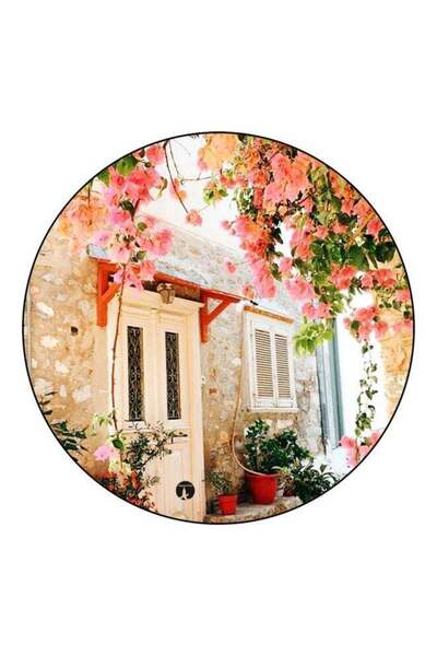 Generic Nature Printed Fridge Magnet Beige/Pink/Green 5.5cm