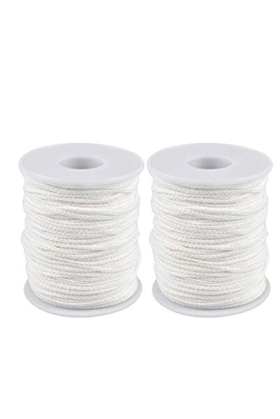 Generic Candle Wick, 24 Ply Braided Cotton Wick Core Making Kit Low String Line Universal Spool Natural Mat