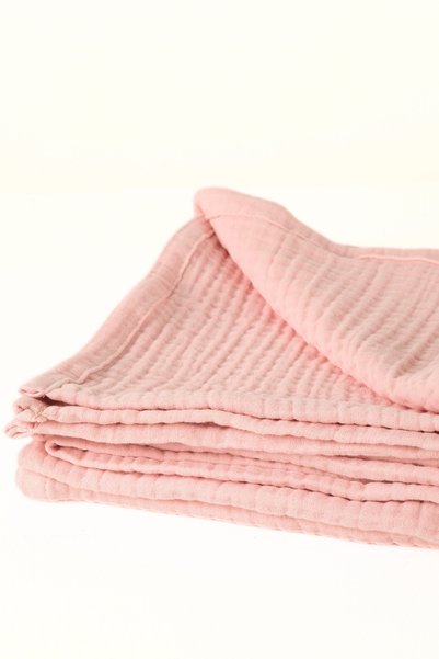 LAVENDIER Teddy 100% Cotton 4 Layers Sewn Edges 120 X 120 Muslin Baby Blanket