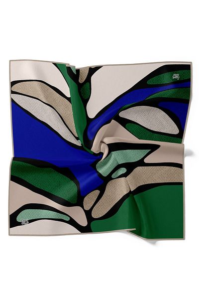 Levidor Abstract Geometric Pattern Sparkling Crystal Scarf