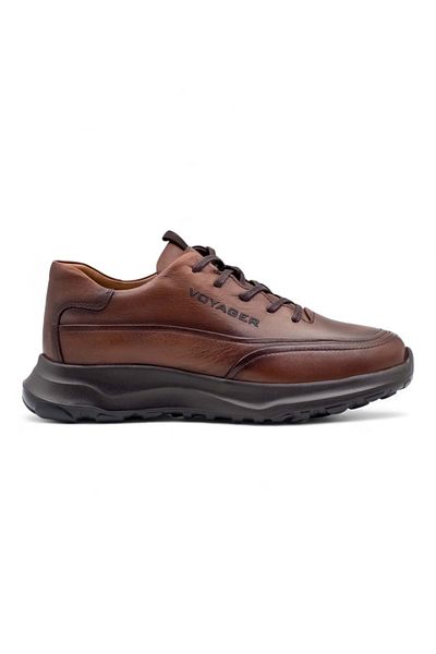 Voyager M338 Men's Khaki Leather Sports Shoes
