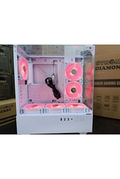 Strong Diamond Beyaz 6 fanlı PSU'suz güç kaynağı yok Gaming Bilgisayar Kasası