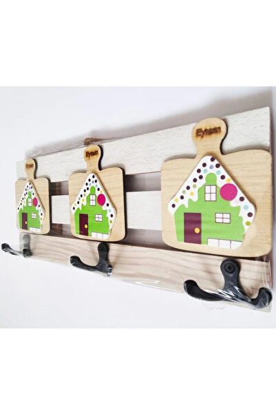 Mahi Max Umeraș de perete decorat pentru casă din lemn, realizat manual, cu 3...