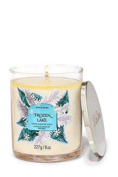 Generic Bath & Body Works Frozen Lake Signature Single Wick Candle